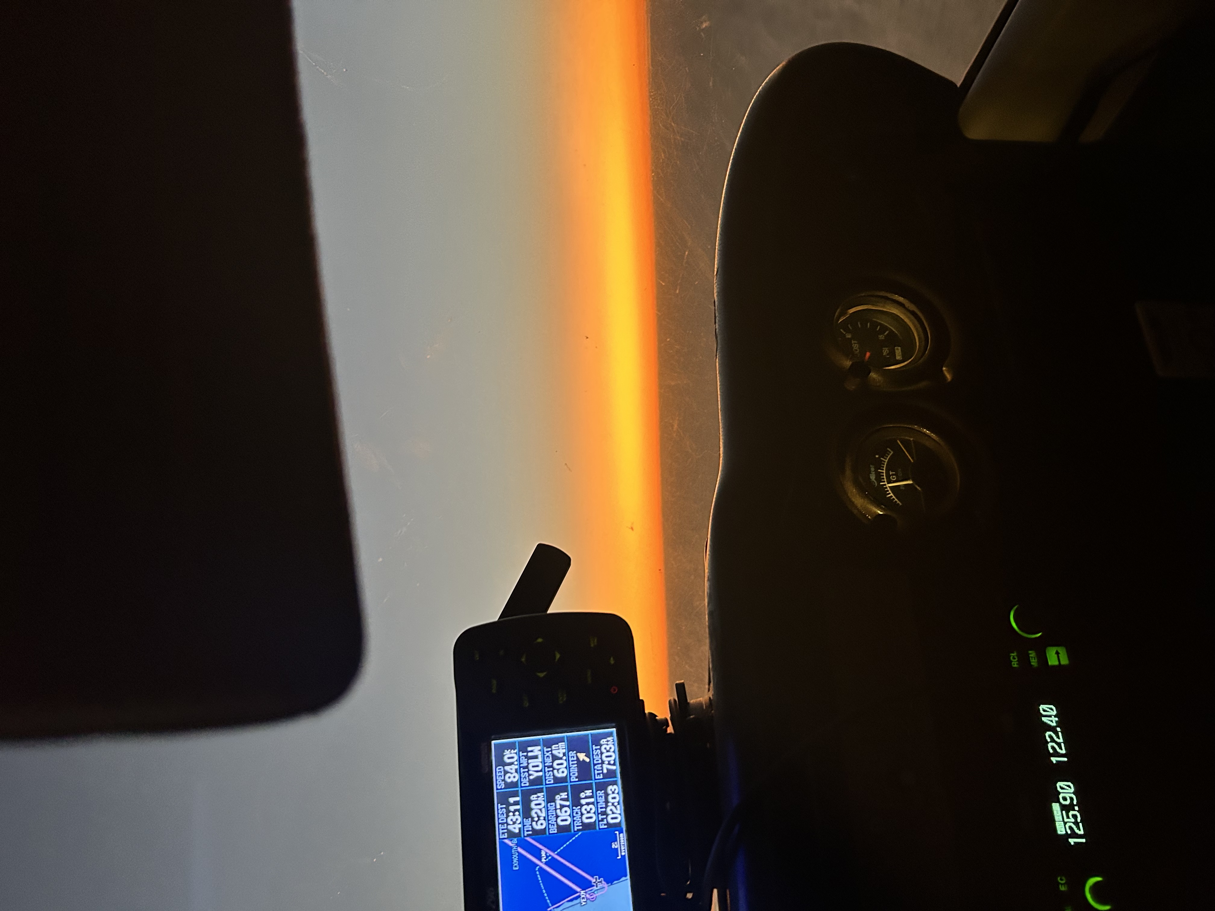 Garmin GPS at sunset